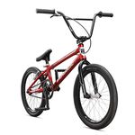 Mongoose Title Pro XXL BMX Race Bike with 20-Inch Wheels in Red for Beginner or Returning Riders, Featuring Lightweight Tectonic T1 Aluminum Frame and Internal Cable Routing