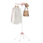 SONGMICS Clothes Drying Rack, 59.6 Inches High Laundry Drying Rack, Pink and White ULLR510P01