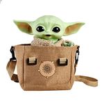 Mattel Star Wars The Child Plush Toy, 11-in Yoda Baby Figure from The Mandalorian, Collectible Stuffed Character with Carrying Satchel for Movie Fans Ages 3 and Older, HBX33