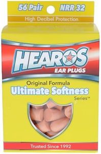 HEAROS Ultimate Softness Series Ear Plugs, Beige, 56 Pair