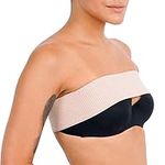 Breast Implant Stabilizer Band, Post Surgery Breast Augmentation and Reduction Strap, Chest Belt, Breast Support Bandage, One Size Fits All (Beige)