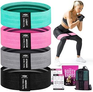 Resistance Bands for Working Out with Workout Bands Guide. 4 Booty Bands for Women Men Fabric Elastic Bands for Exercise Bands Resistance Bands for Legs Bands for Working Out Hip Thigh Glute Bands Set