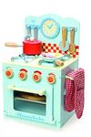 Le Toy Van - Educational Wooden Honeybake Oven & Hob Blue Set Pretend Kitchen Play Toy | Role Play Toy Kitchen Accessories