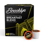 Brooklyn Beans Breakfast Blend Single-Cup Coffee for Keurig K-Cup Brewers, 40 Count