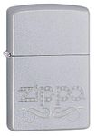 Zippo Scroll Pocket Lighter, Satin Chrome