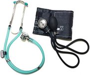 Elite Medical Instruments EBE-340 Clear Sea Frost Sprague Rappaport Stethoscope and Black Blood Pressure Kit