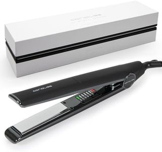 Corioliss C1 | Plancha de Pelo para Mujeres | Tecnología y Placas de Titanio para Cabello Fino | Plancha Profesional con Control de Temperatura (Black Soft Touch Chrome)
