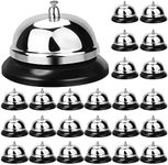 Yexiya 24 Pack Call Bell 3.35 Inch Diameter with Metal Anti-Rust Construction Service Bell for Hotels, Schools, Restaurants, Reception Areas, Hospitals, Warehouses