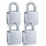 Harrison Padlocks/Square Padlock 65mm 12 Pin with 3 Computerised Keys JUPITER-0668 Pack of 4/Padlock, Padlocks, Locks for Home, Locks for Main Door, gate Lock