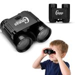 Wembley Mini Binoculars Toy for Kids | Compact and Portable Outdoor Binocular for Boys and Girls | Binocular Toy with Neck String, Focus Adjustment and Ultra Zoom | Educational Birthday Gift (Black)
