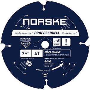 Norske Tools NCSBP282 7-1/4 inch 4 Tooth Polycrystalline Diamond (PCD) Hardie Fiber Cement Saw Blade