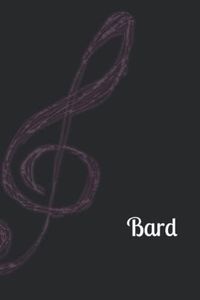 Bard - Campaign Journal: Dungeons and Dragons Player campaign diary with simple fillable 5e character sheet