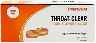 Pretorius Throat Clear Honey & Lemon Sugarfree Herbal 20 Lozenges