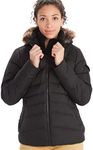 MARMOT Women’s Ithaca Puffer Jacket | Down-Insulated, Water-Resistant, Jet Black, X-Large