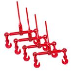 Grandroad Auto 4 Pack Heavy Duty Ratchet Load Binder, for 3/8" – 1/2" Grade 70 Transport Chain, Load Binder with 9,512LBS Working Load Limit,Tie Down, Hauling, Towing, Red