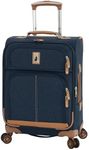 London Fog Wallington Denim 20" Expandable Spinner Carry, Denim, 20", London Fog Wallington Denim 20" Expandable Spinner Carry-on