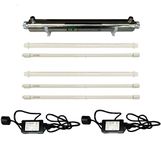 Realgoal UV 25W Water Purifier, 6GPM Extra 2 Lamps, Extra 1 Quartz Sleeve, Extra 1 Ballast, UV Water Filter for Whole House Purification