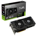 ASUS Dual Geforce RTX 4070 Oc Edition 12Gb Gddr6X (Pcie 4.0, 12Gb Gddr6X, Dlss 3, Hdmi 2.1, Displayport 1.4A, 2.56-Slot Design, Axial-Tech Fan Design, 0Db Technology) - Pci_E_X16