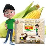 Amafil - Corn Hominy - Corn Kernels - White - 17.64 Oz (PACK OF 02) | Amafil - Canjica de Milho Branca - 500g