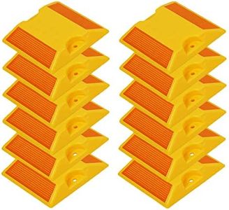 12 Pack Road Reflectors Reflective Pavement Marker, 4 by 4 inch Road Driveway Reflectors, Street Pavement & Asphalt Stud Markers for Speed Bumps Sidewalks Pedestrian Crossings Freeways and Driveways