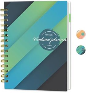 Daily Planner Undated Weekly Monthly - To Do List Notebook with Habit Tracker, 53-Week, 8.4" x 6", A5 Agenda Planner for Work, School & Office, Spiral Binding, Start Anytime