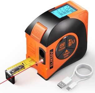 Elikliv Laser Tape Measure 197Ft Rechargeable Laser Measurement & 16Ft Manual Measuring Digital Tape Measure, Pythagorean, Area, Volume, Ft/Ft+in/in/M Unit Distance Meter for Renovation DIY Projects