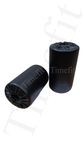 Timefit Gym Machine Rubber Soft Foam Roller 5/8 inch with Black Colour Faux Leather Covering (Set of 2 Pieces)