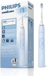 Philips Sonicare Protective Clean 4500 Sonic Electric Rechargeable Toothbrush with 2 Cleaning Modes and Built-in Pressure Sensor, Light Blue, HX6823/16