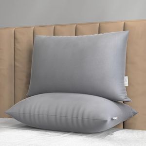 MY ARMOR Height Adjustable Microfiber Pillows Set of 2 for Sleeping - 16"x24" Standard Pillow | 6 Months Warranty | 41 x 61 cm - Grey