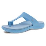 Dansko Krystal Slip-On Thong Sandal for Women – Lightweight and Durable, Easy Clean Molded EVA –Natural Arch technology for Added Support, Blue, 6.5-7