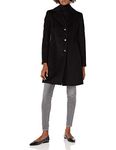 Calvin Klein Womens Classic Cashmere Wool Blend Coat, Classic Black, 8