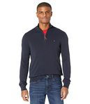Tommy Hilfiger mens 1/4 Zip Pullover Sweater, Sky Captain-pt, X-Large US, Sky Captain-pt, X-Large