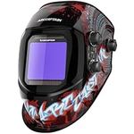 ARCCAPTAIN Welding Helmet Auto Darkening, 3.94"X3.66" Large Viewing Screen True Color Welding Hood with 4 Arc Sensor Solar Powered, Wide Shade 4-5/5-9/9-13 for ARC TIG MIG Welding Helmets for Men