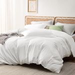 Bedsure Twin/Twin XL Duvet Cover Kids - Polyester & Rayon Derived from Bamboo Cooling White Duvet Cover Twin, 2 Pcs with 1 Zipper Closure Duvet Cover (68"x90") & 1 Pillow Sham, Comforter Not Included