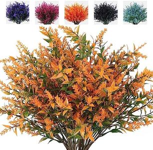 RECUTMS Artificial Flowers for Outdoors Artificial Fall Flowers for Outdoors UV Resistant Artificial Plants Outdoor Artificial Flowers for Outdoors in Pots(Salmon)