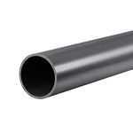 sourcing map PVC Rigid Tube Round Pipe Hardware Tubing 45mm ID 50mm OD 0.35m Dark Grey High Impact for Water Pipe,Crafts