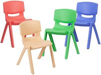 Flash Furniture Plastic Stackable School Chair with Seat Height