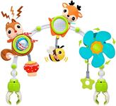 Car Seat Toys Newborn Toys, Stroller Arch Toys with Teether/Windmill/Rattle for 0 3 6 9 12 Months Baby Crib/Bassinet, Best Gift for Toddlers' Senses, Brian and Motor Skills Development(Magical Forest)