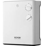 VEVOR Electric Wall Heater 1500W, Small Space Heaters with Knob Adjustment, Tip-Over & Overheat & IPX24 Waterproof Safety Protection, Wall-Mount/Tabletop for Indoor Use, Fixed Screws Included, White