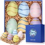Body & Earth Bath Bomb Kit, 6 Piece Egg Fizzy Spa Kit Perfect for Moisturizing Skin, Bath Fizzies Surprise Eggs, Green Tea, Coconut, Ocean, Lavender, Vanilla and Cherry Blossom, Kids Bath Bombs, Bath Bomb for Women Birthday, Mothers Day Gift Set