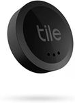 Tile Sticker (2022) Bluetooth Item Finder, 1 Pack, 45m finding range, works with Alexa and Google Home, iOS and Android Compatible, Find your Keys, Remotes & More, Black