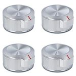 Upgrade W10823529 W11156487 Gas Stove burner Knobs replacements, Compatible with White Whirlpool KitchenAid Gas Stove Range Oven Knobs,Replacement Part for AP6285576 (4 Packs)