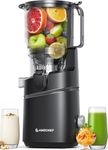AMZCHEF Cold Press Juicers, 6.5" Self-Feeding Juicer Machines for Whole Vegetable & Fruit, Masticating Juice Easy to Clean, High Juice Yield, Large Auger, Triple Strainers Black