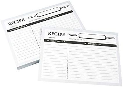 Home Advantage Farmhouse Rustic Double Sided Recipe Cards 5x7 (50, Gray)