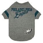 NFL Philadelphia Eagles T-Shirt for Dogs & Cats, Small. Football Dog Shirt for NFL Team Fans. New & Updated Fashionable Stripe Design, Durable & Cute Sports PET TEE Shirt Outfit