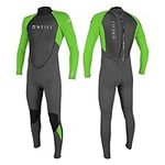 O'Neill Wetsuits Men's Reactor-2 3/2 Back Zip Full Wetsuit, Graph/Dayglo, L UK