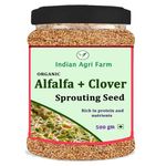 Iagrifarm Seeds for Sprouting - 250g each/Combo Pack of Alfalfa, Clover seeds