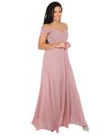 KRISP Women Bridesmaid Maxi Dress (Dark Pink, 20), 4815-DKPNK-20