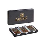 LANCER DX Plastic Playing Cards (Set of 3), Bridge Size, Multicolor Cards Packed in a Three Piece PVC Container, Cards for All Ages Used for Card Games, Poker and Rummy