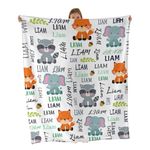 Personalised blanket for baby,personalised baby bed blanket with Name,Custom Cartoon Blanket for Kids Adults Friends Families,baby boy girl comforter,Personalised newborn gifts(Cartoon)